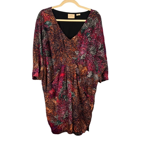 Anthropologie Edme Esyllte Chromatique Printed Tunic Top Dress Rayon Size Medium - Picture 3 of 14